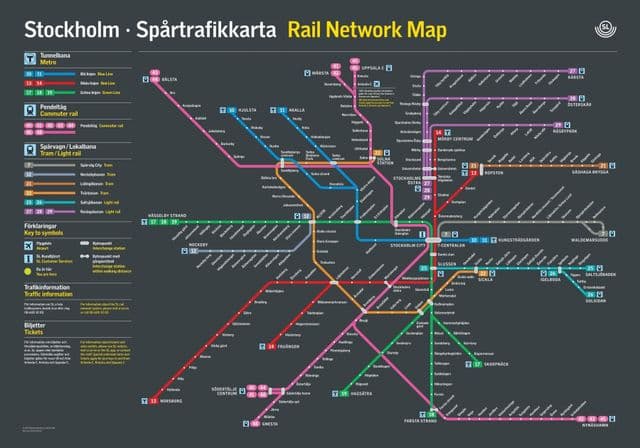 ストックホルム鉄道駅の地図