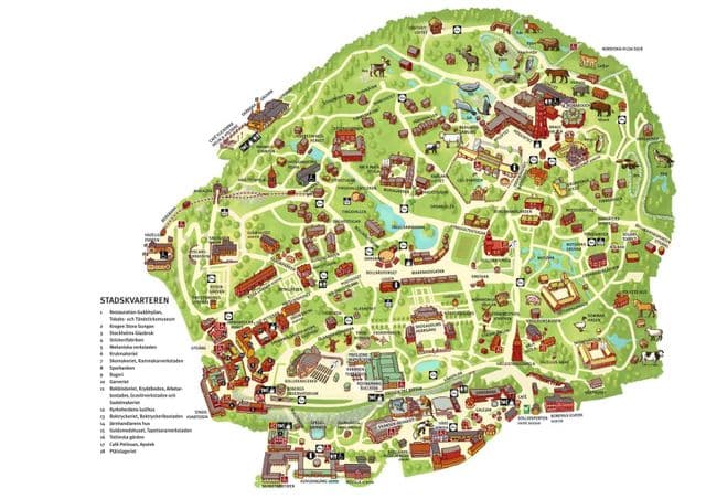 ストックホルム動物園の地図